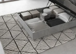 Lit coffre 140x190 tête de lit droite avec lattes en ciment Ankel><noscript><img width=