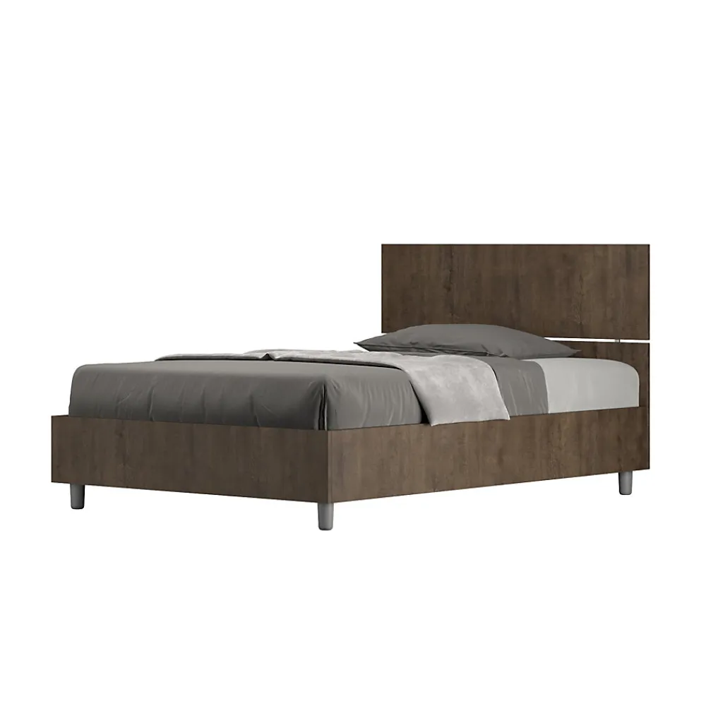 Lit coffre 120x200 tête de lit droite Demas noyer>Ityhome Clearance