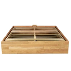 Lit coffre 140x200cm BEN + sommier/ Chêne massif huilé><noscript><img width=