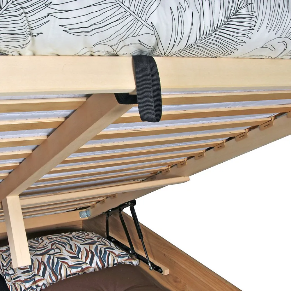 Lit coffre 140x200cm BEN + sommier/ Chêne massif huilé>Weber Industries Outlet