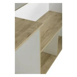 Diagone Lit combiné enfant OSCAR - 90 x 190 cm - Chene clair / Blanc -* Lit Simple