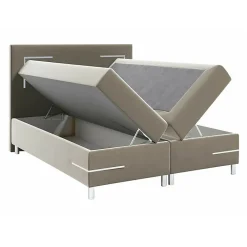 Lit continental Baltimore 173, Double, Blanc, Faux cuir, Disponible><noscript><img width=