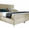 Lit continental Baltimore 175, Double, Brun clair, Tissu, Disponible>Mobilier1 Hot