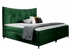 Mobilier1 Lit continental Baltimore 178, Unique, Vert, Tissu, Disponible* Ensemble Sommier Et Matelas