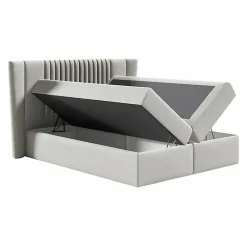 Mobilier1 Lit continental Baltimore 184, Unique, Vert, Tissu, Disponible* Ensemble Sommier Et Matelas