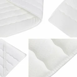 Mobilier1 Lit continental Baltimore 184, Unique, Vert, Tissu, Disponible* Ensemble Sommier Et Matelas