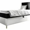 Lit continental Baltimore 170, Unique, Gris, Faux cuir, Disponible>Mobilier1
