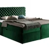 Lit continental Baltimore 148, Unique, Vert, Tissu, Disponible>Mobilier1 Sale