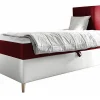 Lit continental Baltimore 170, Unique, Rouge, Faux cuir, Disponible>Mobilier1 Clearance
