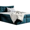 Lit continental Baltimore 157, Double, Turquoise, Tissu, Disponible>Mobilier1 Online