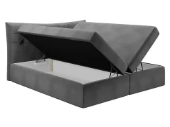 Lit continental Baltimore 157, Double, Turquoise, Tissu, Disponible><noscript><img width=
