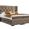Lit continental Baltimore 187, Double, Marron, Tissu, Disponible>Mobilier1
