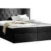 Mobilier1 Lit continental Baltimore 159, Double, Noir, Tissu, Disponible* Ensemble Sommier Et Matelas