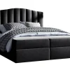 Lit continental Baltimore 153, Double, Noir, Tissu, Disponible>Mobilier1 Hot