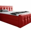 Lit continental Baltimore 138, Double, Rouge, Faux cuir, Disponible>Mobilier1