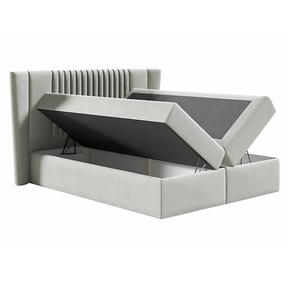 Lit continental Baltimore 184, Double, Vert, Tissu, Disponible>Mobilier1 Hot