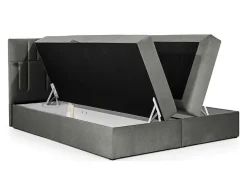 Lit continental Baltimore 143, Double, Rouge, Tissu, Disponible><noscript><img width=