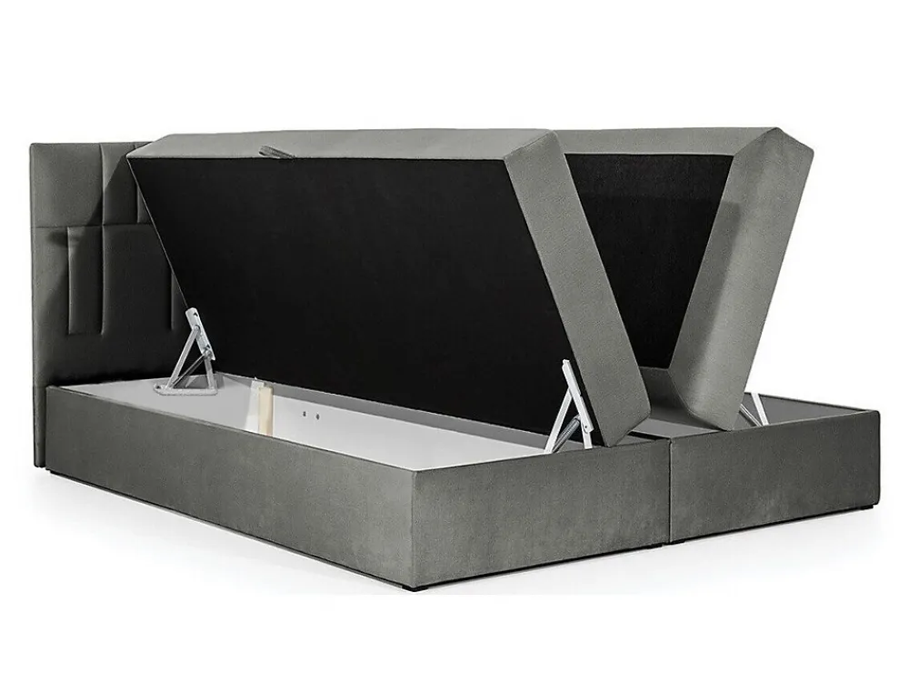 Lit continental Baltimore 143, Double, Rouge, Tissu, Disponible>Mobilier1 New