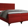 Lit continental Baltimore 133, Unique, Rouge, Tissu, Disponible>Mobilier1 New