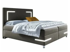 Lit continental Baltimore 173, Double, Marron, Tissu, Disponible>Mobilier1 Clearance