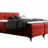 Lit continental Baltimore 134, Double, Rouge, Faux cuir, Disponible>Mobilier1 Outlet