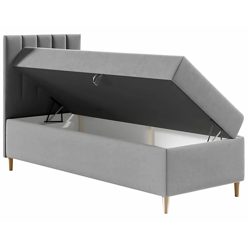 Lit continental Baltimore 170, Unique, Rouge, Faux cuir, Disponible>Mobilier1 Best
