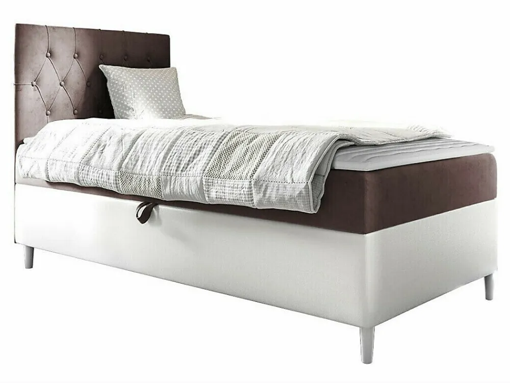 Mobilier1 Lit continental Baltimore 171, Unique, Pourpre, Faux cuir, Disponible* Ensemble Sommier Et Matelas