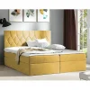 Mobilier1 Lit continental Baltimore 159, Double, Jaune, Tissu, Disponible* Ensemble Sommier Et Matelas