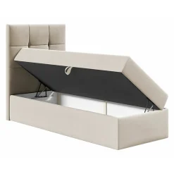 Lit continental Baltimore 180, Unique, Blanc, Faux cuir, Disponible><noscript><img width=