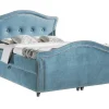Lit continental Baltimore 136, Double, Bleu, Tissu, Disponible>Mobilier1 Best