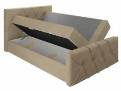 Lit continental Baltimore 150, Double, Bleu, Tissu, Disponible><noscript><img width=