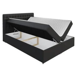 Mobilier1 Lit continental Baltimore 115, Double, Rose, Tissu, Disponible* Ensemble Sommier Et Matelas