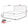 Mobilier1 Lit continental Baltimore 112, Double, Brun clair, Tissu, Disponible* Ensemble Sommier Et Matelas