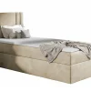 Lit continental Baltimore 179, Unique, Brun clair, Tissu, Disponible>Mobilier1 Best