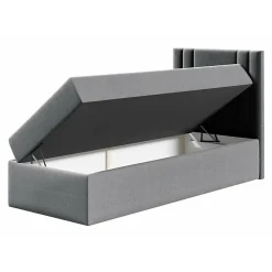 Lit continental Baltimore 179, Unique, Brun clair, Tissu, Disponible><noscript><img width=