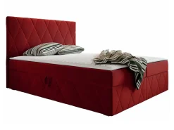 Mobilier1 Lit continental Comfivo 225, Double, Rouge, Tissu, Disponible* Ensemble Sommier Et Matelas