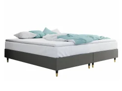 Lit continental Logan 109, Double, Gris, Tissu, Disponible>Mobilier1 Discount