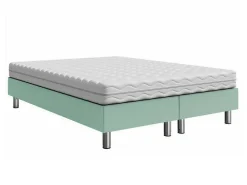 Lit continental Logan 101, Double, Turquoise, Tissu, Disponible>Mobilier1 Discount