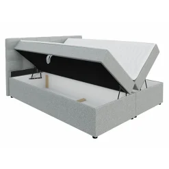 Mobilier1 Lit continental Memphis 115, Double, Vert, Tissu, Disponible* Ensemble Sommier Et Matelas