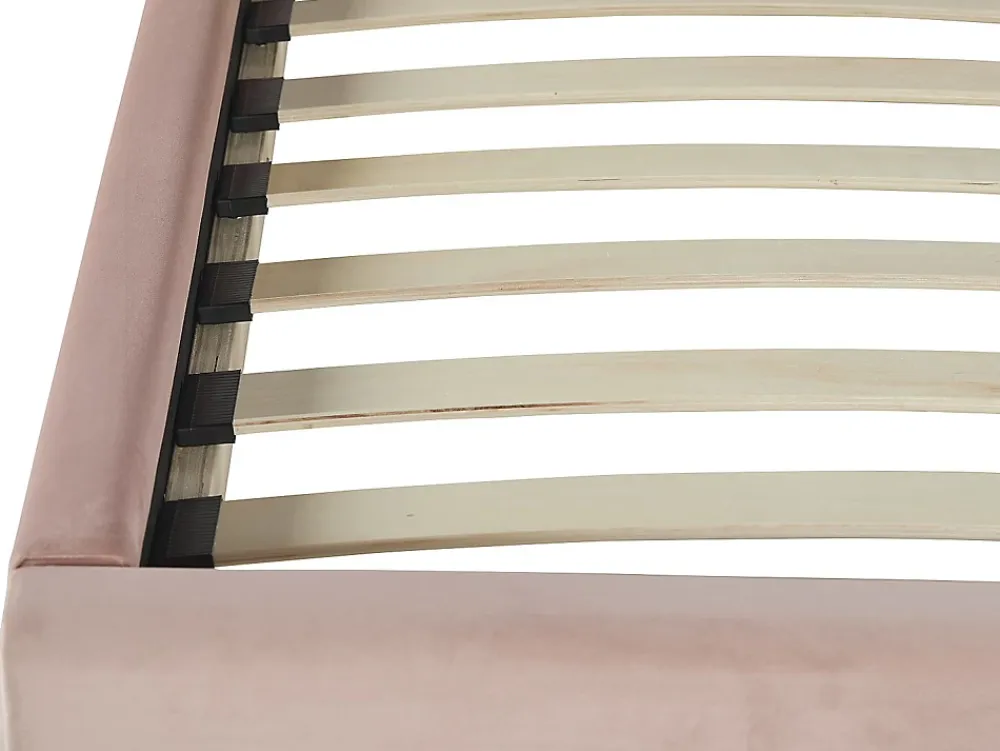 Vente-unique Lit coquillage 90 x 190 cm - Velours - Rose - MOANA*Enfant Lit Enfant