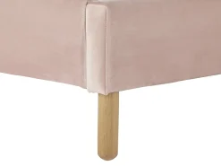 Vente-unique Lit coquillage 90 x 190 cm - Velours - Rose - MOANA*Enfant Lit Enfant