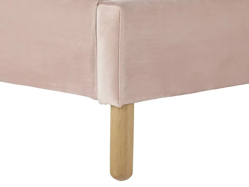 Vente-unique Lit coquillage 90 x 190 cm - Velours - Rose - MOANA*Enfant Lit Enfant