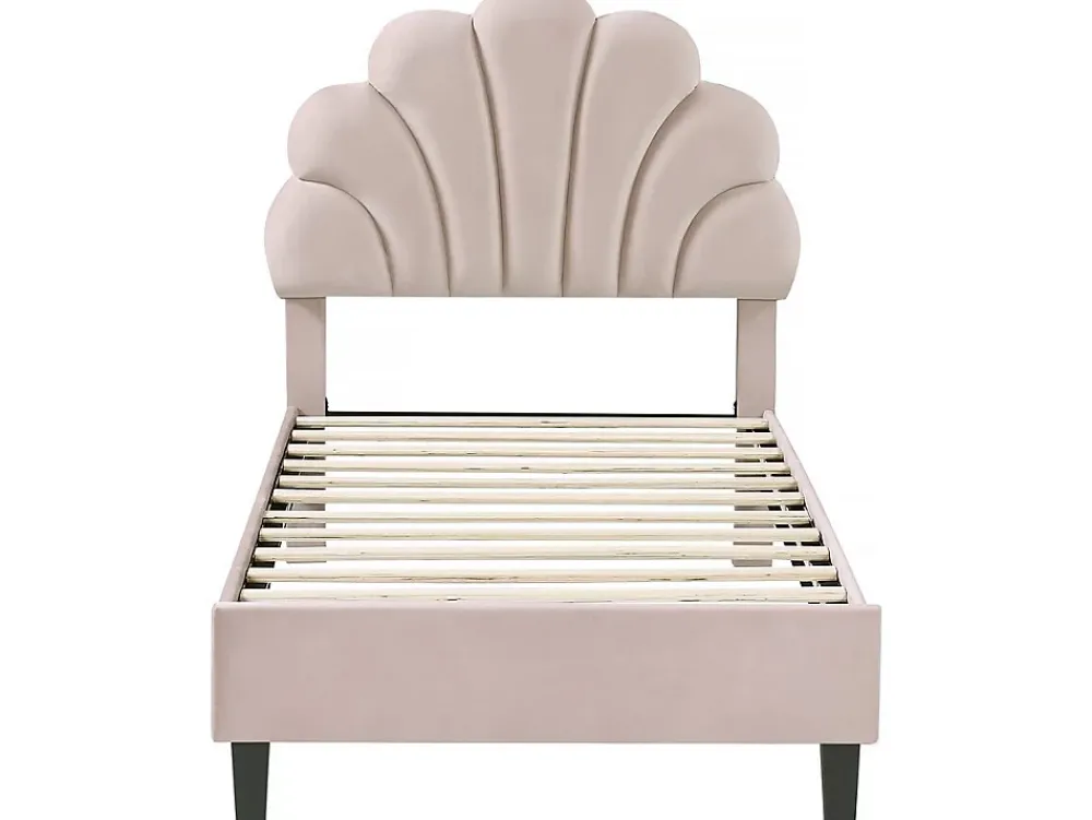 Habitat Et Jardin Lit coquillage en velours "Manon" 90 x 190 cm Beige* Lit Coffre