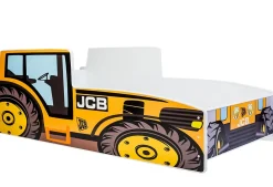 Kobi Lit de tracteur simple jaune 140x70 avec matelas*Enfant Lit Enfant