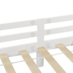 Lit d'Enfant Design Nuuk en Pin 200 x 90 cm Blanc Mat Laqué en.casa><noscript><img width=