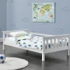 Lit d'Enfant Design Nuuk en Pin 160 x 80 cm Blanc Mat Laqué en.casa>[En.Casa] Sale