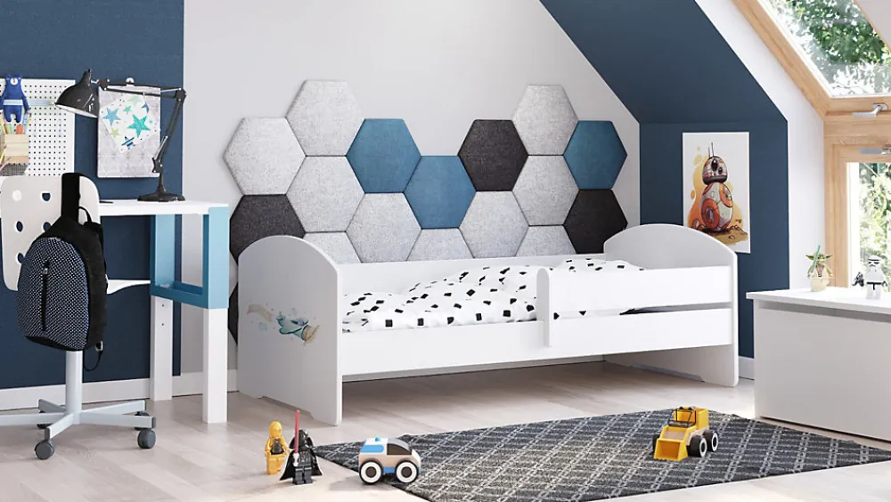 Kobi Lit d'enfant LUK avec balustrade 160x80 Avion*Enfant Lit Enfant