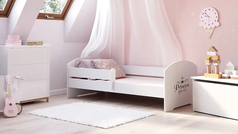 Kobi Lit d'enfant LUK avec balustrade 140x70 Princesse*Enfant Lit Enfant