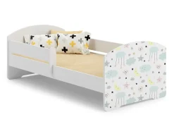 Kobi Lit d'enfant LUK avec barreaux 160x80 étoiles*Enfant Lit Enfant