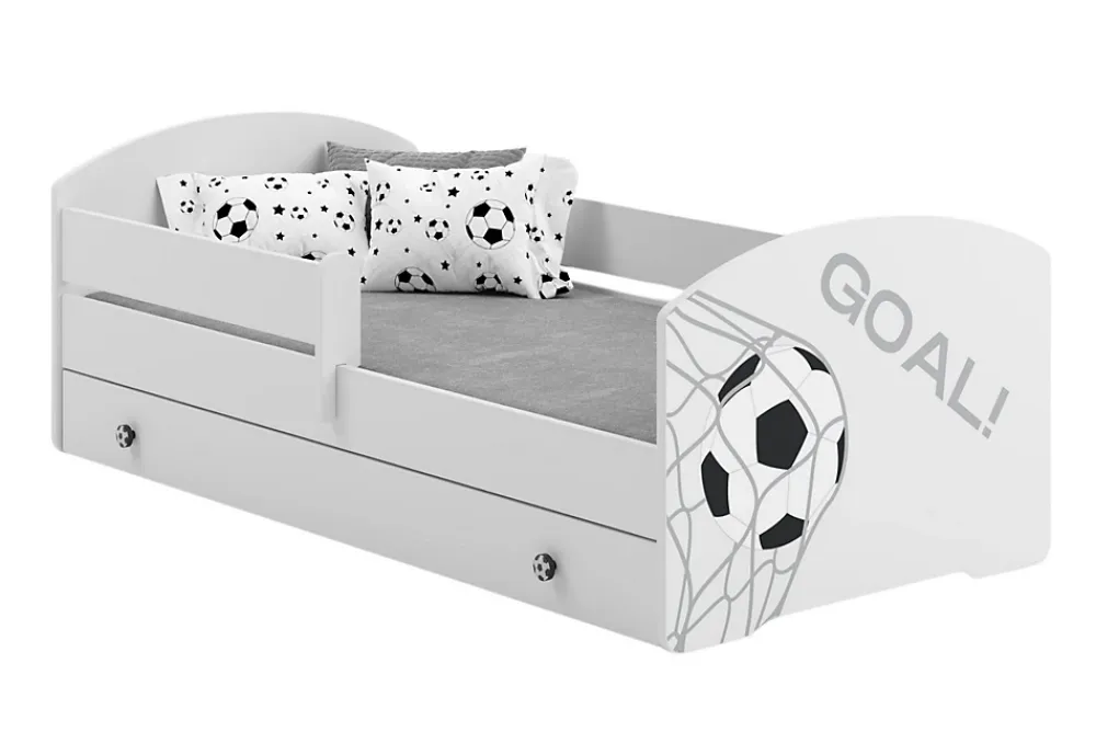 Kobi Lit d'enfant LUK avec tiroir et tringle 140x70 GOL* Lit Avec Rangement